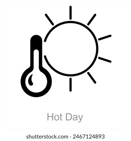 Hot Day and summer icon concept