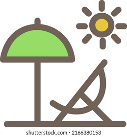 Días cálidos descansos, ilustración, vector sobre un fondo blanco.