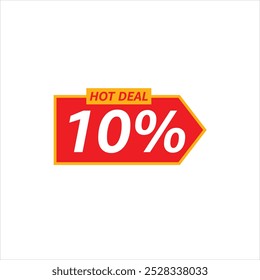 Hot Deal 25 percent Off Red and Yellow Arrow Design Label