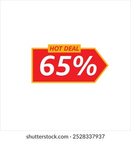 Hot Deal 60 percent Off Red and Yellow Discount Circle Badge