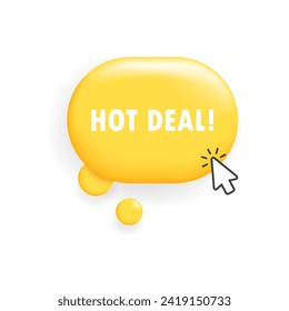 Hot deal button icon. Flat style. Vector icon