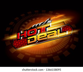 Hot deal concept vector