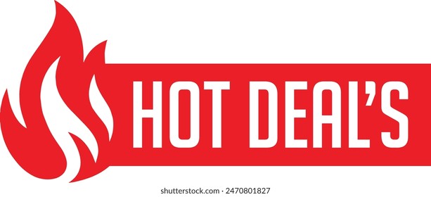 Hot Deal E-commerce Sales Label Discount Offer Tags and Design Template Vector Illustration