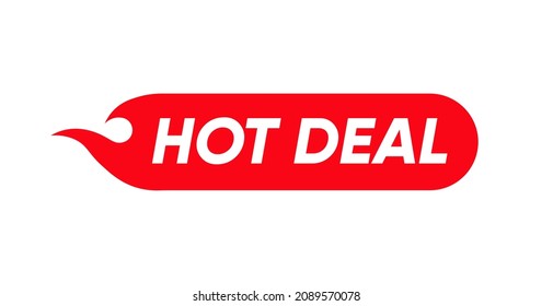 Hot deal with fire icon banner vector design 