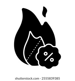 Hot deal icon. hot deal, discount, offer, special, price, label, sale, flame, shopping, promotion. Vector icon illustration