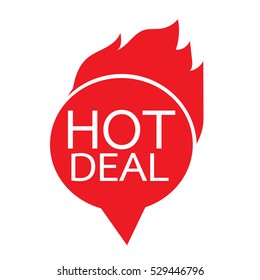 hot deal icon illustration design