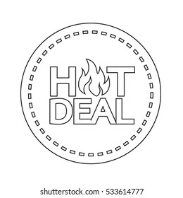 hot deal icon illustration design