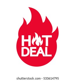 Hot Deal Icon Illustration Design