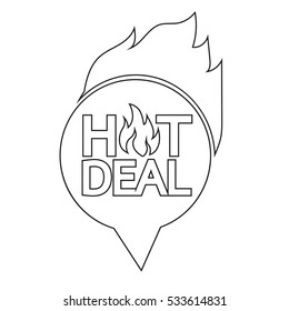 hot deal icon illustration design