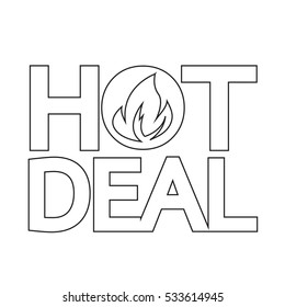 hot deal icon illustration design