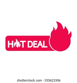 Hot Deal Icon Illustration Design