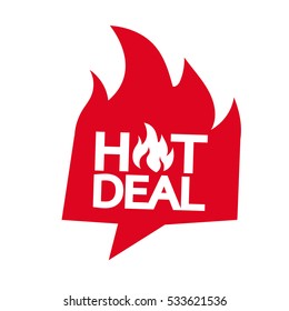 hot deal icon illustration design