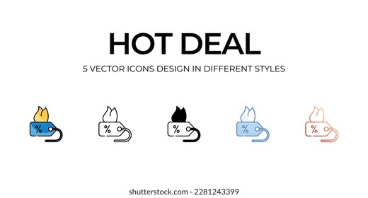 Hot Deal icon. Suitable for Web Page, Mobile App, UI, UX and GUI design.
