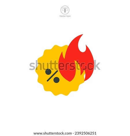 Hot Deal Icon symbol vector illustration isolated on white background