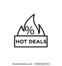 Hot deal icon vector set collection for web