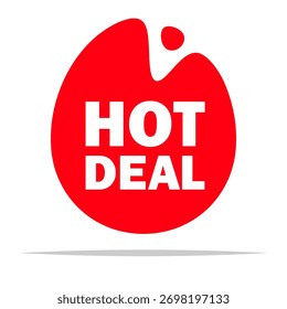 Hot deal label vector isolated illustration