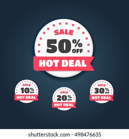 Hot Deal % Off Labels