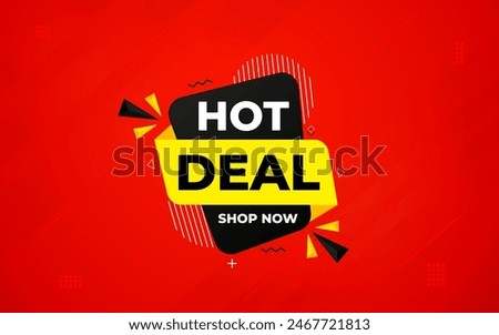 Hot Deal offer banner template. Online shop discount sale background, Special Discount marketing poster design for web and Social. sale banner vector template.