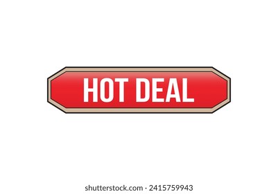 Hot deal red ribbon label banner.
