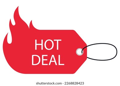 Hot Deal Red Sales Tag Vectorart