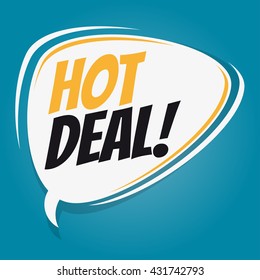 Hot Deal Retro Speech Bubble