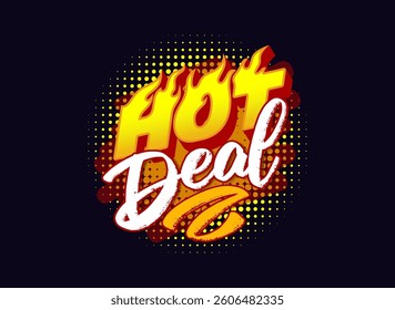 Hot deal sale background vector illustration