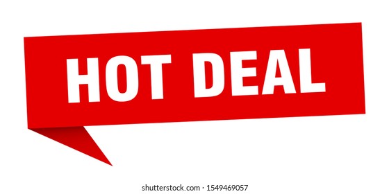 Hot Deal Sign. Hot Deal Speech Bubble Red Sign