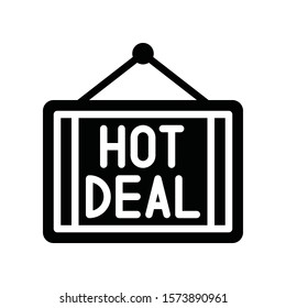 hot deal or special deal and board vector in solid design 