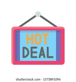 hot deal or special deal and board vector in flat design 