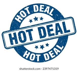 hot deal stamp. hot deal sign. round grunge label