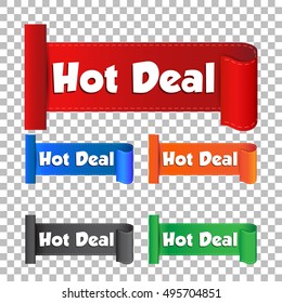 Hot deal sticker. Label vector illustration on isolated background