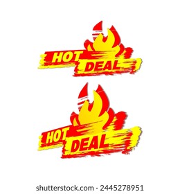 hot deal sticker vector design