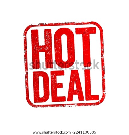 Hot Deal text concept stamp for presentations and reports