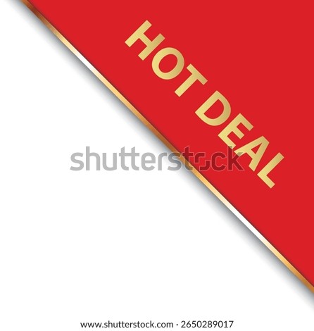 HOT DEAL – vector red corner banner