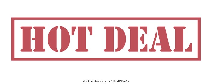 HOT DEAL Vector stamp. White isolated