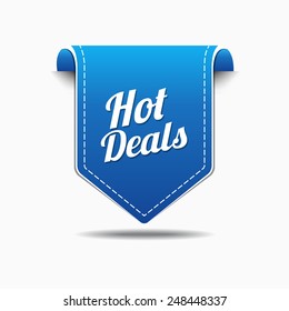 Hot Deals Blue Vector Icon Design