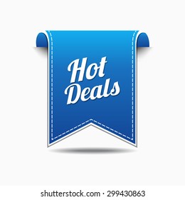 Hot Deals Blue Vector Icon Design