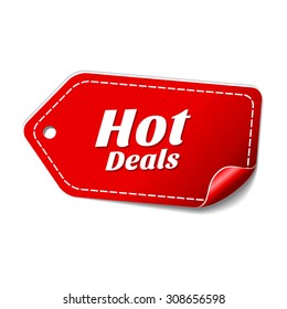 Hot Deals Red Vector Icon Design