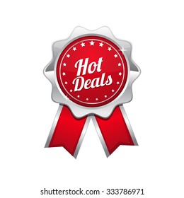 Hot Deals Red Vector Icon Design