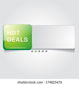 Hot Deals Stylish Web Banner Vector Design