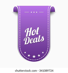 Hot Deals Violet Vector Icon Design