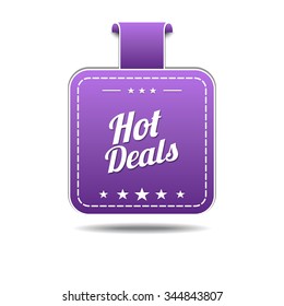 Hot Deals Violet Vector Icon Design