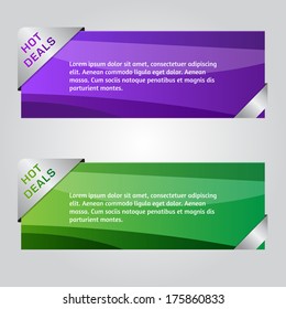 Hot Deals Web Banner Design Set