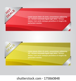 Hot Deals Web Banner Design Set