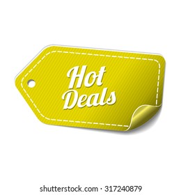 Hot Deals Yellow Vector Icon Design