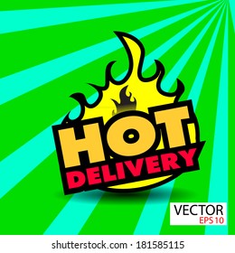 Hot delivery sticker  with flames