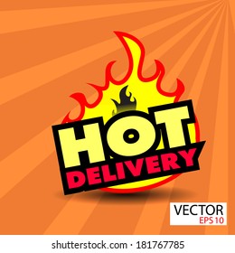 Hot delivery sticker  with flames
