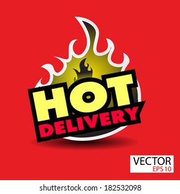 Hot delivery sticker  with flames