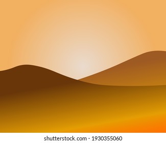 El desierto caliente en medio del día