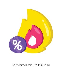 Hot Discount Vector style icon. Eps 10 file